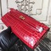 Replica Handbag Store Red Crocodile Kelly Cut Clutch Bag