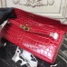 Replica Handbag Store Red Crocodile Kelly Cut Clutch Bag