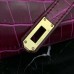 Replica Handbag Store Fuchsia Crocodile Kelly Cut Clutch Bag