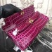 Replica Handbag Store Fuchsia Crocodile Kelly Cut Clutch Bag