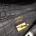 Replica Handbag Store Black Crocodile Kelly Cut Clutch Bag Replica Handbag Store Black Crocodile Kelly Cut Clutch Bag