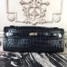 Replica Handbag Store Black Crocodile Kelly Cut Clutch Bag Replica Handbag Store Black Crocodile Kelly Cut Clutch Bag