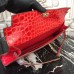 Replica Handbag Store Cherry Crocodile Kelly Cut Clutch Bag