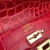 Replica Handbag Store Cherry Crocodile Kelly Cut Clutch Bag