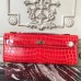 Replica Handbag Store Cherry Crocodile Kelly Cut Clutch Bag