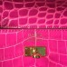 Replica Handbag Store Rose Red Crocodile Kelly Cut Clutch Bag