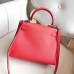 Replica Handbag Store Multicolor Stripes Kelly 28cm Red Bag