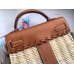 Replica Handbag Store Brown Picnic Kelly Mini 20cm Wicker Bag