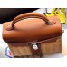 Replica Handbag Store Brown Picnic Kelly Mini 20cm Wicker Bag