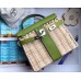 Replica Handbag Store Green Picnic Kelly Mini 20cm Wicker Bag