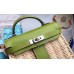 Replica Handbag Store Green Picnic Kelly Mini 20cm Wicker Bag
