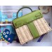 Replica Handbag Store Green Picnic Kelly Mini 20cm Wicker Bag