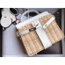 Replica Handbag Store White Picnic Kelly Mini 20cm Wicker Bag
