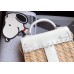 Replica Handbag Store White Picnic Kelly Mini 20cm Wicker Bag