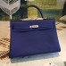 Replica Handbag Store Blue Clemence Kelly 35cm Handmade Bag