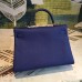 Replica Handbag Store Blue Clemence Kelly 35cm Handmade Bag