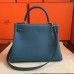 Replica Handbag Store Blue Jean Clemence Kelly Retourne 32cm Handmade Bag