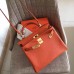 Replica Handbag Store Orange Clemence Kelly Retourne 32cm Handmade Bag