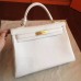 Replica Handbag Store White Clemence Kelly Retourne 32cm Handmade Bag