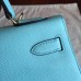 Replica Handbag Store Blue Atoll Epsom Kelly 32cm Sellier Handmade Bag