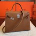 Replica Handbag Store Brown Epsom Kelly 32cm Sellier Handmade Bag