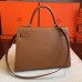 Replica Handbag Store Brown Epsom Kelly 32cm Sellier Handmade Bag