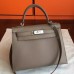 Replica Handbag Store Etoupe Epsom Kelly 32cm Sellier Handmade Bag