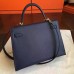 Replica Handbag Store Sapphire Epsom Kelly 32cm Sellier Handmade Bag