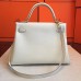 Replica Handbag Store Ivory Swift Kelly Retourne 32cm Handmade Bag