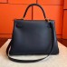 Replica Handbag Store Black Swift Kelly Retourne 32cm Handmade Bag