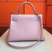 Replica Handbag Store Rose Dragee Swift Kelly Retourne 32cm Handmade Bag