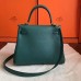 Replica Handbag Store Malachite Clemence Kelly 25cm Retourne Handmade Bag