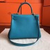 Replica Handbag Store Turquoise Clemence Kelly Retourne 28cm Handmade Bag