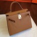 Replica Handbag Store Brown Epsom Kelly Sellier 28cm Handmade Bag