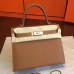 Replica Handbag Store Brown Epsom Kelly Sellier 28cm Handmade Bag