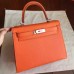 Replica Handbag Store Orange Epsom Kelly Sellier 28cm Handmade Bag