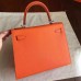 Replica Handbag Store Orange Epsom Kelly Sellier 28cm Handmade Bag