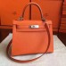 Replica Handbag Store Orange Epsom Kelly Sellier 28cm Handmade Bag