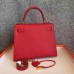 Replica Handbag Store Red Epsom Kelly Sellier 28cm Handmade Bag