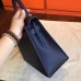 Replica Handbag Store Sapphire Epsom Kelly Sellier 28cm Handmade Bag