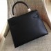 Replica Handbag Store Black Swift Kelly Sellier 28cm Handmade Bag