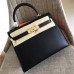 Replica Handbag Store Black Swift Kelly Sellier 28cm Handmade Bag