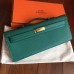 Replica Handbag Store Malachite Epsom Kelly Cut Clutch Handmade Bag