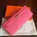 Replica Handbag Store Rose Lipstick Epsom Kelly Cut Clutch Handmade Bag