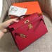 Replica Handbag Store Rouge Vif Epsom Kelly Pochette Handmade Bag