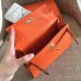 Replica Handbag Store Orange Epsom Kelly Pochette Handmade Bag
