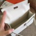 Replica Handbag Store White Epsom Kelly Pochette Handmade Bag