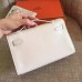 Replica Handbag Store White Epsom Kelly Pochette Handmade Bag