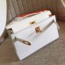 Replica Handbag Store White Epsom Kelly Pochette Handmade Bag