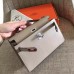 Replica Handbag Store Grey Swift Kelly Pochette Handmade Bag